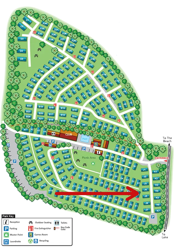 Plan of caravan park